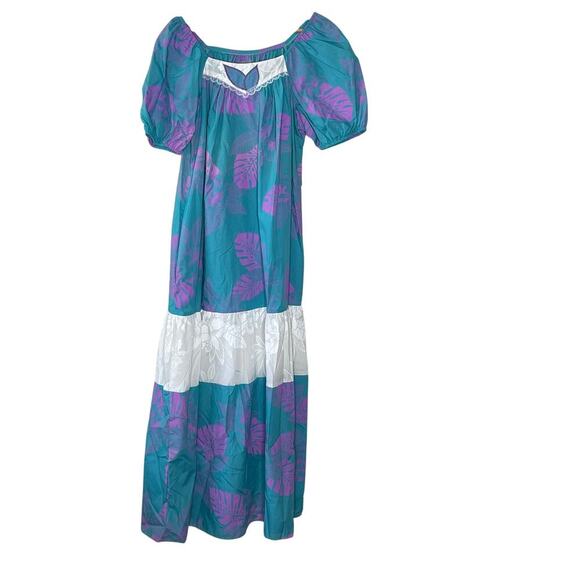 Hawaii Sears  Floral Print Maxi Dress Muumuu  Hawaii‎   Pockets Size M Vintage - Picture 1 of 8